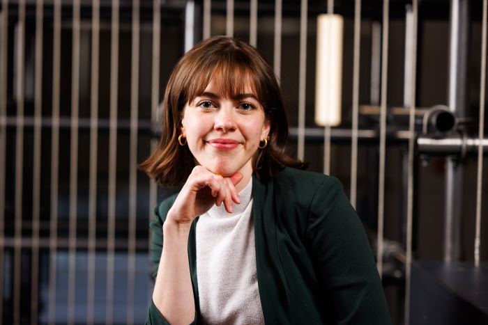 OC alum Milanne Desfosses at her workplace