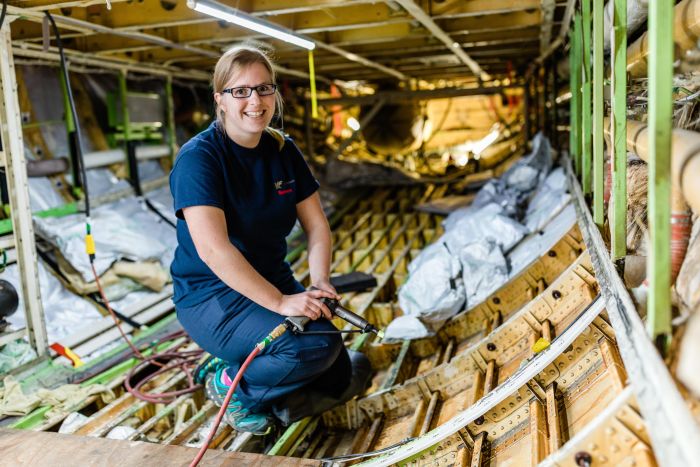 Okanagan College aircraft maintenance engineer student