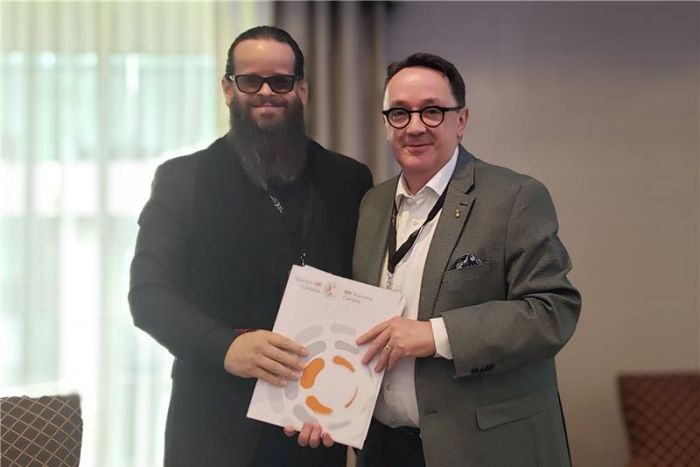 OC Dean of Business Joe Baker (L) with Philip Mondor, President and CEO of Tourism HR Canada