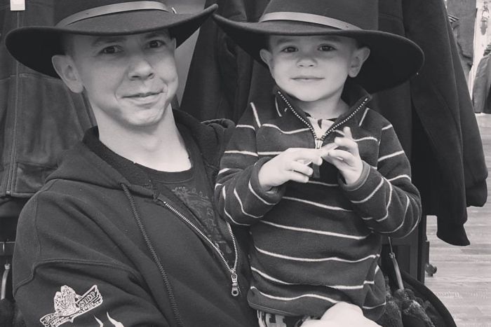 Richard Burke and his son