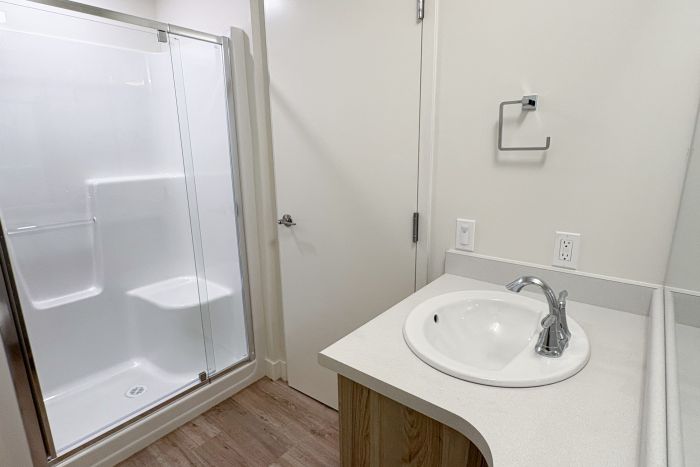 Bathroom in Vernon campus housing
