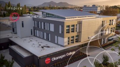 Aerial photograph of the Kelowna Trades complex
