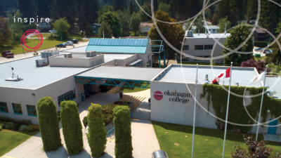 Aerial photograph of the Salmon Arm campus