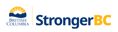 Logo wordmark stating Stronger BC 