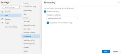 Image 2- Email forwarding