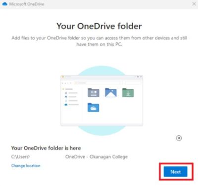 Image 5 - Accessing OC OneDrive on lab computer