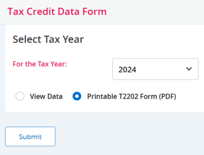 Select tax year