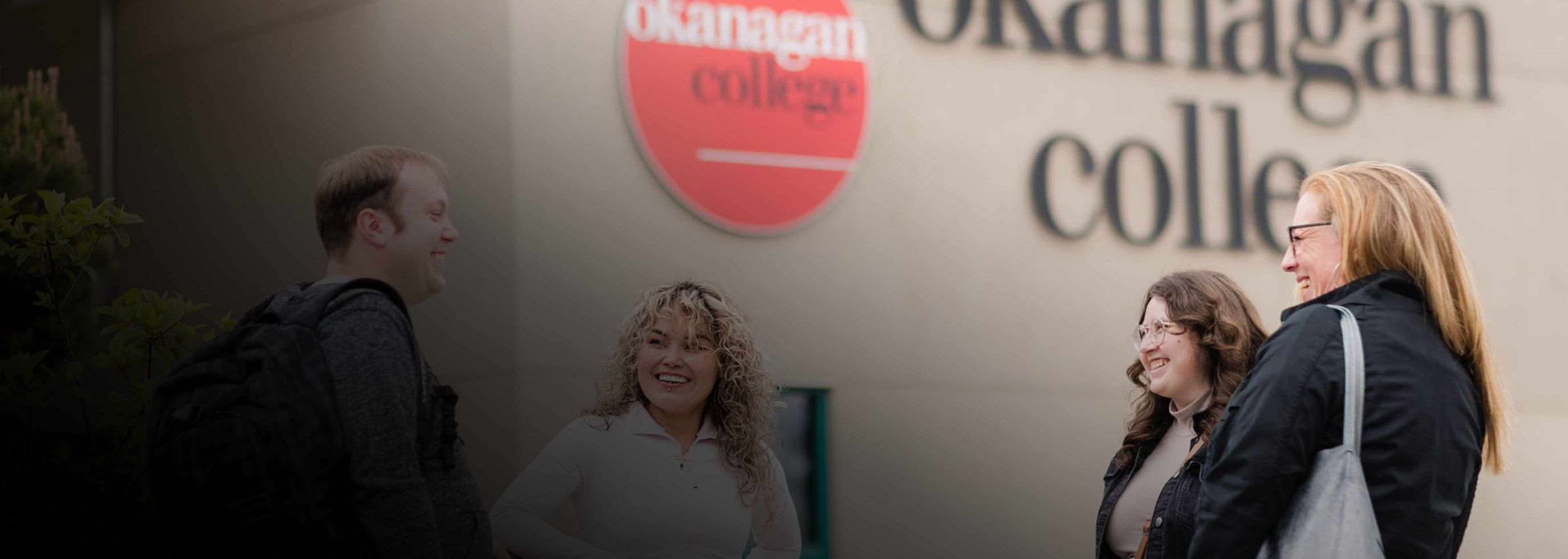 Students chatting at Salmon Arm campus