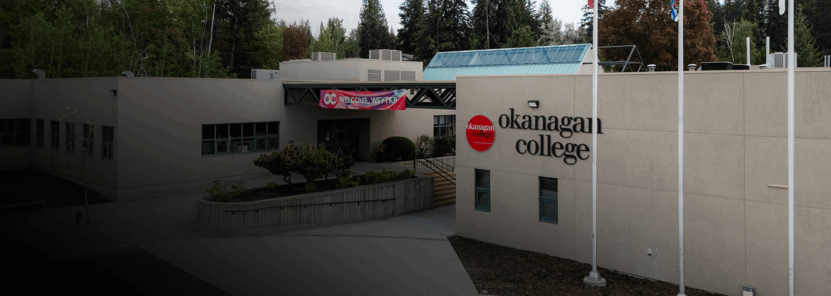Panoramic view overlooking Salmon Arm campus