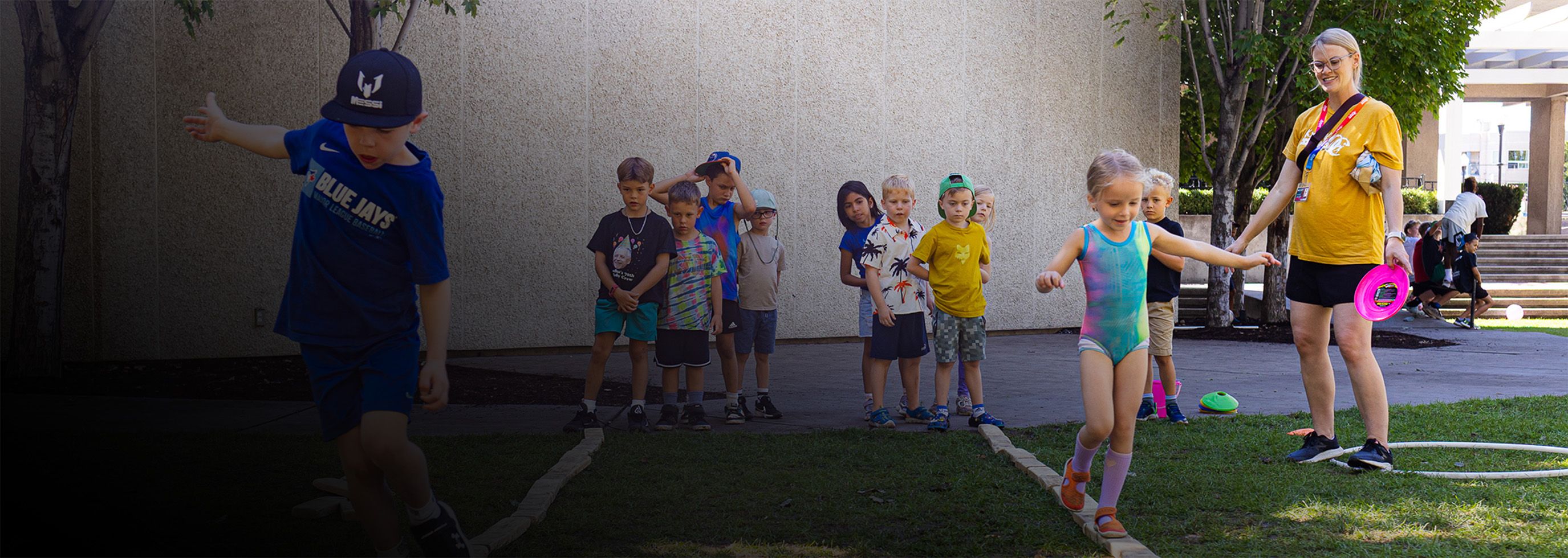 children play outside