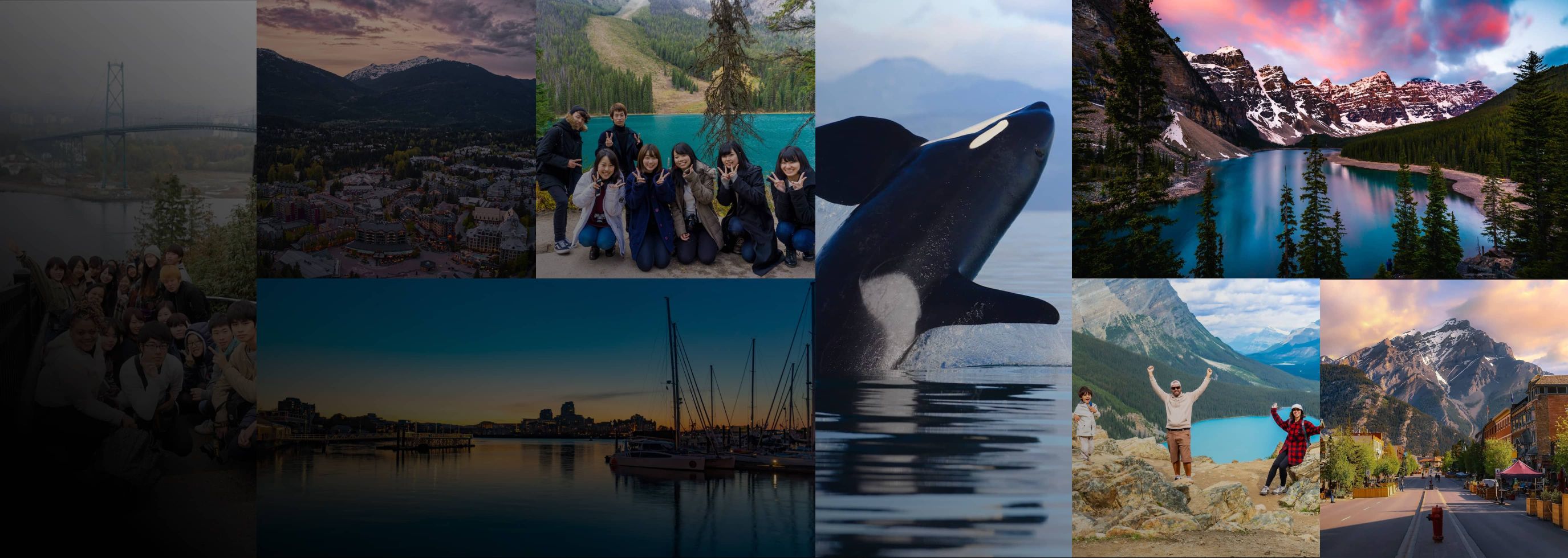 Collage of various scenes and experiences across the Okanagan Valley, BC and Alberta