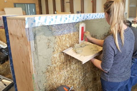 Students learn with hands-on lessons with sustainable materials