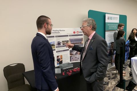 ELEN student Logan Costa-Hemingway and MP Mel Arnold