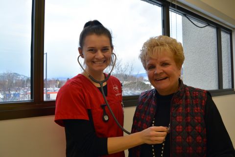 BSN student Alley Corrado and Campaign Ambassador Maxine DeHart