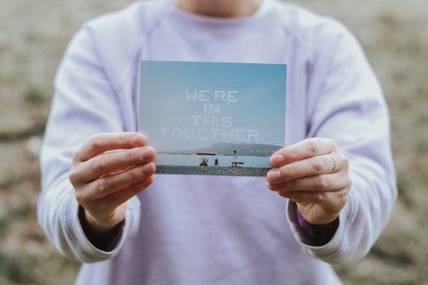 Katie Maryschuk with the Postcard Project