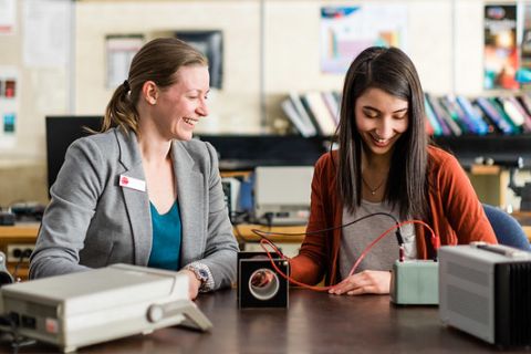 Student and instructor Vernon campus