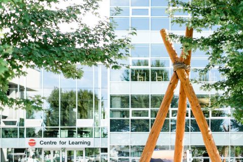 The na’ʔk’ʷulamən garden outside of the Centre for Learning