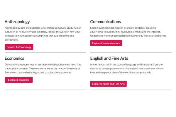 Screenshot of the Text grid block