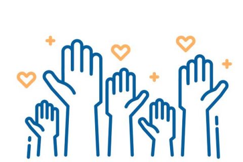 Image of hands raised 
