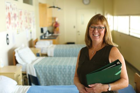Nursing instructor in classroom