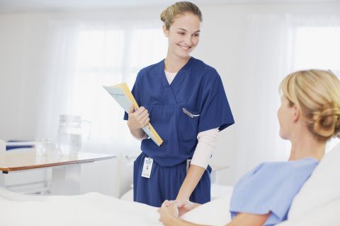 Nurse with patient