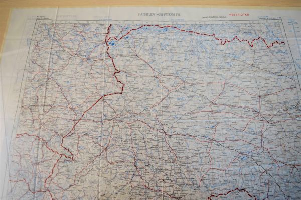 Historic map of Ukraine printed on silk.