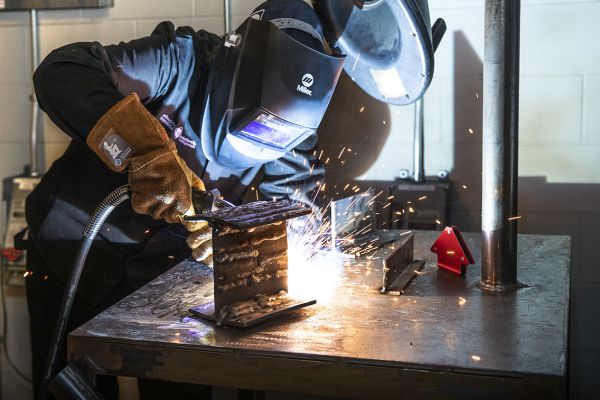 A welder in a previous Women of Steel program.