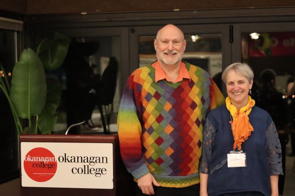 Lloyd Davies and Janet Armstrong at Sunflower Childcare Centre Campaign Launch