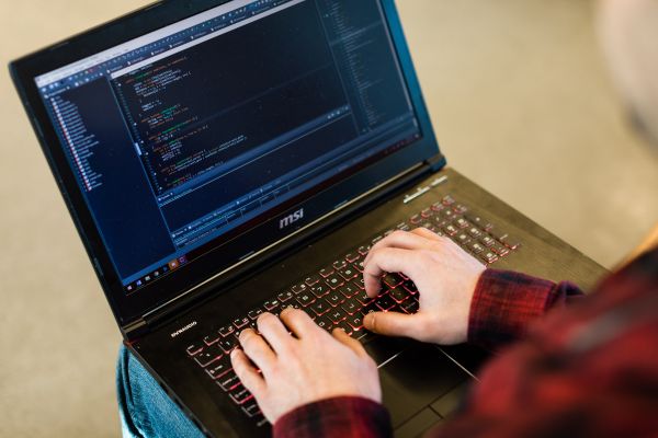 Commputer screen with coding on it.