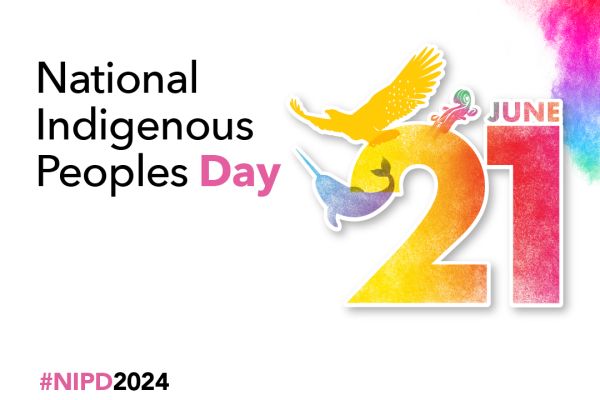 Indigenous Peoples Day Poster with Indigenous Artwork