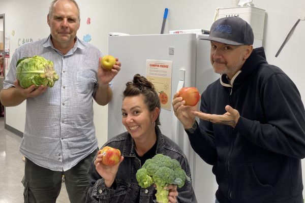 Terry Bridges, Sasha Johnston, Jake Kennedy at OC's Community Fridge