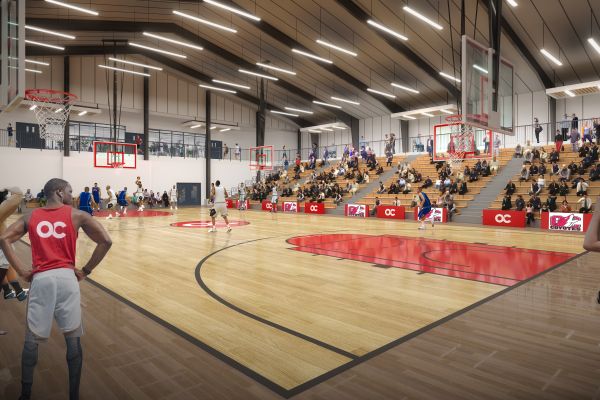 An artist rendering of the new Recreation and Wellness Centre at Okanagan College. 