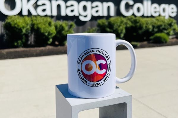 A mug merchandise for Okanagan College