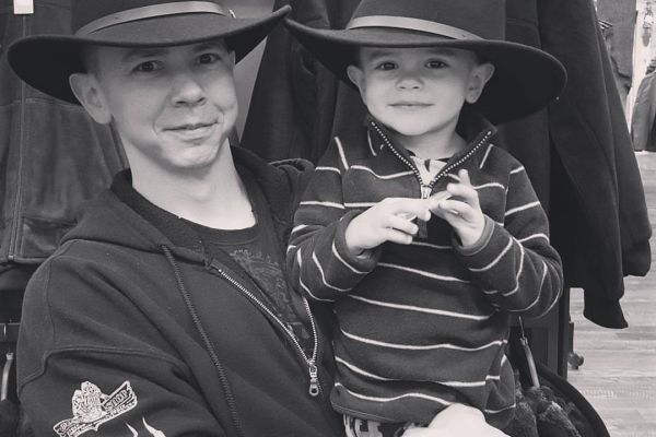 Richard Burke and his son