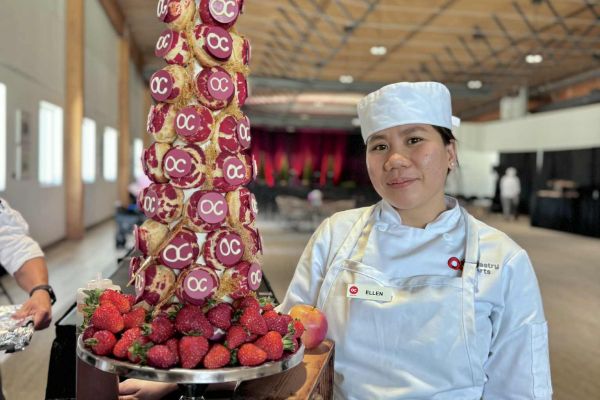 Ellen P presenting her culinary arts at OC Cultivates