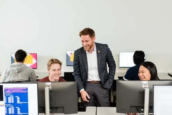 Professional mentoring two students