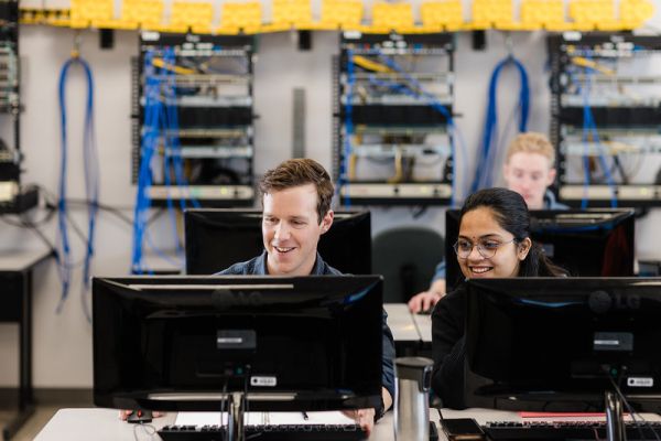 Students working on their computers