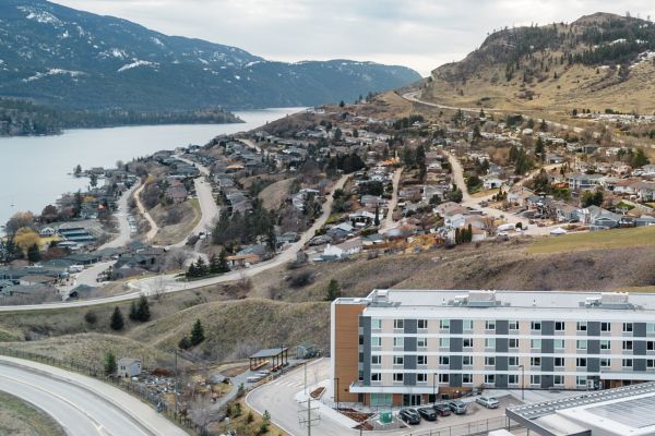 Overlooking Vernon campus housing