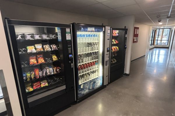 Row of vending machines