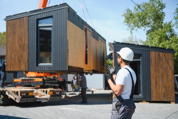 Sustainable construction certificate - person wearing hard hat on construction site