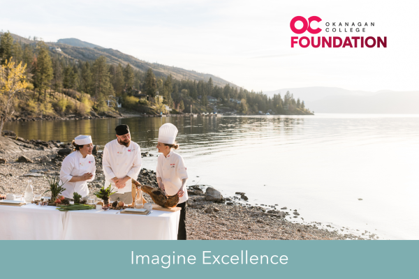 chefs by a lake