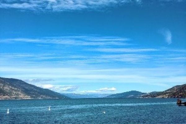 Lake and blue sky 
