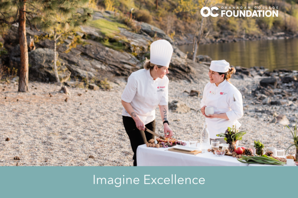 Chefs cooking by the lake