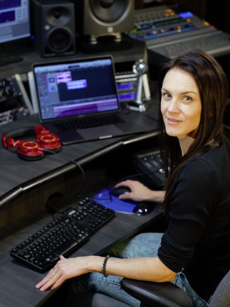 AEMP student in studio