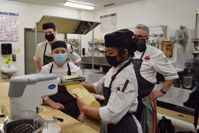 OC Culinary students making pasta