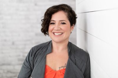 woman with short dark hair