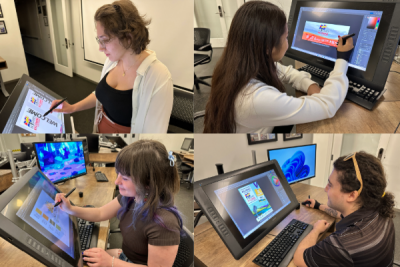 Oc animations students working on project