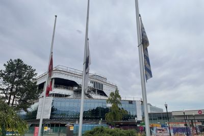 Flags are lowered at OC campuses to honour Joan Phillip.