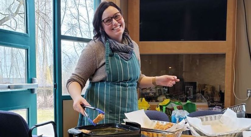 Bannock is a staple during potlucks at the Gathering Place