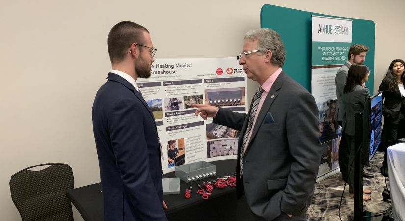 ELEN student Logan Costa-Hemingway and MP Mel Arnold